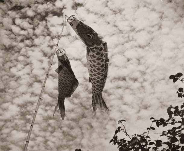 鯉幟 [久野三雄, アサヒカメラ 1936年6月号より] パブリックドメイン画像 