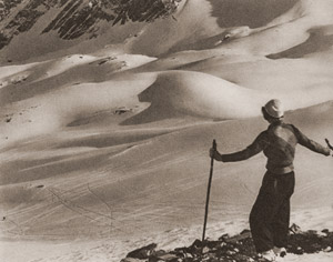 無題(スキー） [パウル・ヴォルフ, アサヒカメラ 1936年6月号より]のサムネイル画像