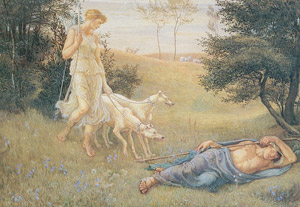 Diana and Endymion [Walter Crane, 1883, from Burne-Jones and his Followers] Thumbnail Images