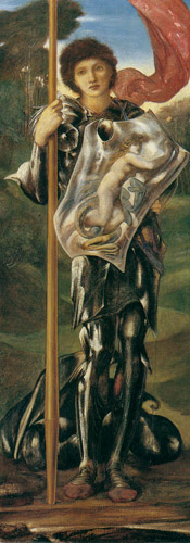 聖ゲオルギウス [エドワード・バーン＝ジョーンズ, 1877年, バーン＝ジョーンズと後期ラファエル前派展より] パブリックドメイン画像 