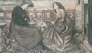 すごろく遊び [エドワード・バーン＝ジョーンズ, 1861年, バーン＝ジョーンズと後期ラファエル前派展より]のサムネイル画像