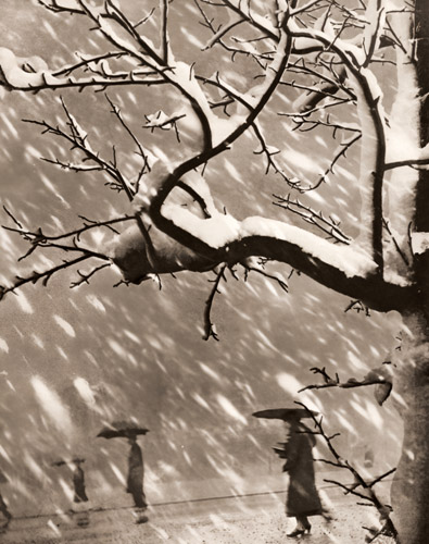 降雪 [橋間清, 1938年, アサヒカメラ 1938年5月号より] パブリックドメイン画像 
