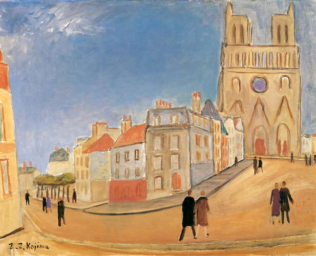 Cathedral in Nantes [Zenzaburo Kojima, 1927, from Exhibition of Commemorating the 100th Anniversary of the Birth]