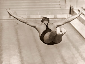 10m固定台 走前高飛込 [パウル・ヴォルフ, 1936年, ライカによる第十一回伯林オリムピック写真集より]のサムネイル画像