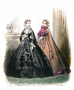 1861年12月 ジャーナル・ド・ドモワゼル誌 [ポーケ兄弟, ファッション・プレート全集3 19世紀中期より]のサムネイル画像