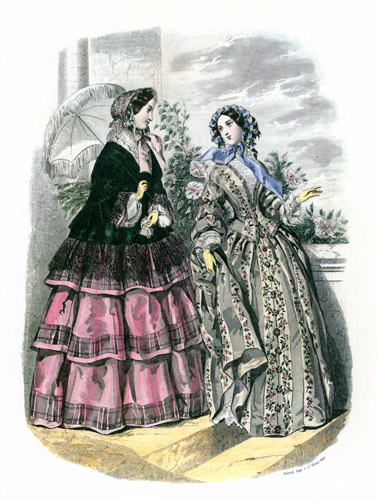1853年8月 ル・フォレ誌 [ファッション・プレート全集3 19世紀中期より] パブリックドメイン画像 