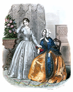 La Mode, October 1846 [ from History of Fashion Plate 3 Mid-19th Century] Thumbnail Images