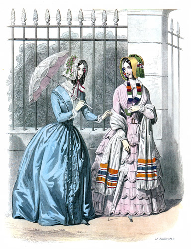 1845年7月 ラ･モード誌 [ファッション・プレート全集3 19世紀中期より] パブリックドメイン画像 