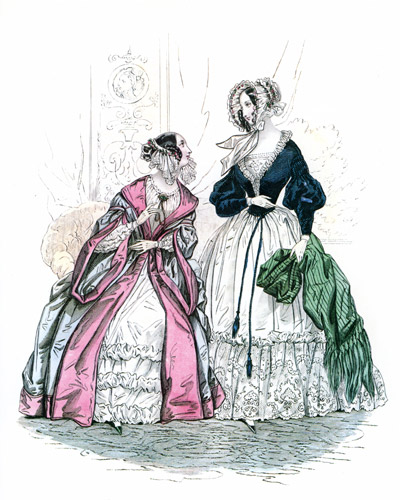 1840年8月 ラ･モード誌 [ニュマ, ファッション・プレート全集3 19世紀中期より] パブリックドメイン画像 