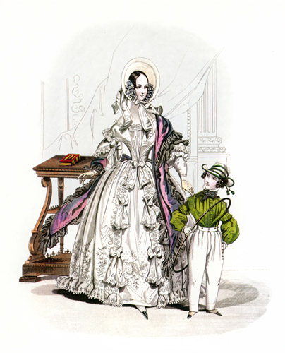 1838年7月 ラ･モード誌 [ニュマ, ファッション・プレート全集3 19世紀中期より] パブリックドメイン画像 