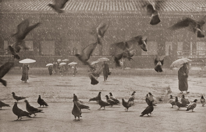 雪の日に [片山甚一, 1954年, アサヒカメラ 1954年7月号より] パブリックドメイン画像 