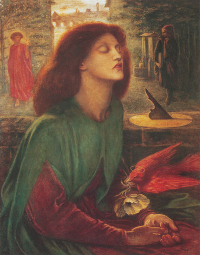 ベアタ・ベアトリクス [ダンテ・ゲイブリエル・ロセッティ, 1872年, Dante Gabriel Rossettiより] パブリックドメイン画像 