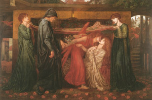 ベアトリーチェの死の際のダンテの夢 [ダンテ・ゲイブリエル・ロセッティ, 1871年, Dante Gabriel Rossettiより]のサムネイル画像