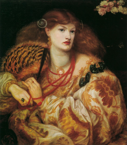 モンナ・ヴァンナ [ダンテ・ゲイブリエル・ロセッティ, 1866年, Dante Gabriel Rossettiより] パブリックドメイン画像 