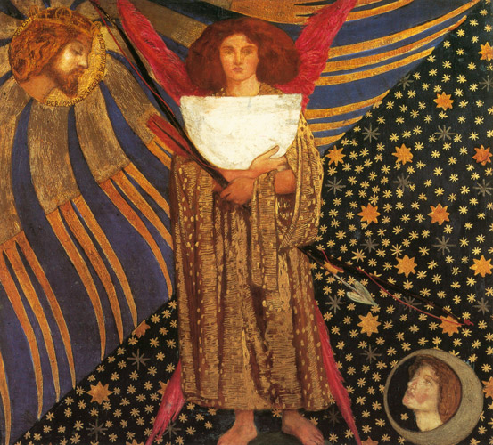ダンティス・アモール [ダンテ・ゲイブリエル・ロセッティ, 1859-1860年, Dante Gabriel Rossettiより] パブリックドメイン画像 