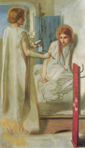 Ecce Ancilla Domini (The Annunciation) [Dante Gabriel Rossetti, 1849-1850, from Dante Gabriel Rossetti]
