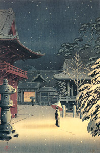 根津神社（東京風景） [土屋光逸, 1934年, 風光礼讃 土屋光逸展より]のサムネイル画像