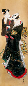 美人遊歩の図 [柳々居辰斎, 1804-1818年頃, 秘蔵浮世絵大観 第1巻 大英博物館Iより]のサムネイル画像