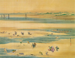 Clam Digging #1 [Hasegawa Settei,  from Ukiyo-e Masterpieces in European Collections: The British Museum I] Thumbnail Images