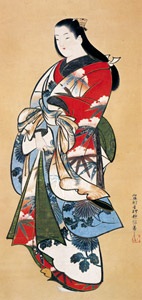 美人立姿図 [松野親信, 1704-1716年頃, 秘蔵浮世絵大観 第1巻 大英博物館Iより]のサムネイル画像