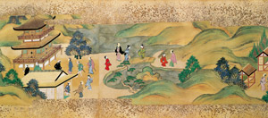 Ginkaku-ji – Kyoto Higashiyama Famous Places Illustrated Scroll [Unsigned, c.1688-1704, from Ukiyo-e Masterpieces in European Collections: The British Museum I] Thumbnail Images
