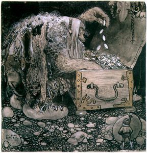 The Trolls and the Youngest Tomte 3 [John Bauer,  from Swedish Folk Tales] Thumbnail Images