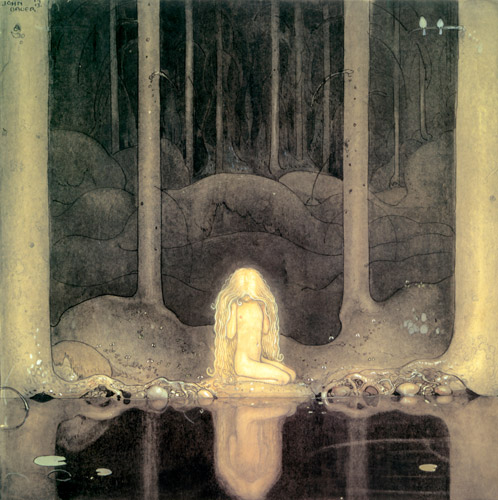 Leap the Elk and Little Princess Cottongrass 4 [John Bauer,  from Swedish Folk Tales]