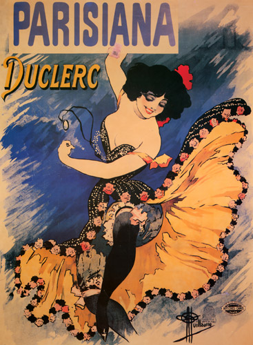 デュクレール – パリジアナ [アルベール・ギョーム, 1894年, ベルエポックの巴里展より] パブリックドメイン画像 