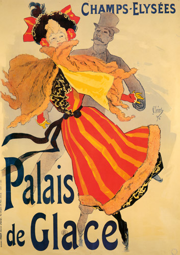 アイス・パレス – シャンゼリゼ [ジュール・シェレ, 1896年, ベルエポックの巴里展より] パブリックドメイン画像 