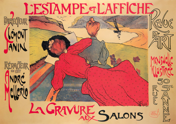 版画とポスター ‐ 美術誌 [ジャン・ペスケ, 1898年, ベルエポックの巴里展より] パブリックドメイン画像 