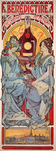 ベネディクティン酒 [アルフォンス・ミュシャ, 1896年, ベルエポックの巴里展より]のサムネイル画像