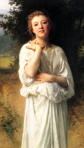 少女 [ウィリアム・アドルフ・ブグロー, 1895年, Bouguereauより] パブリックドメイン画像 