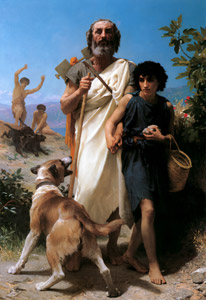 ホメロスと案内人 [ウィリアム・アドルフ・ブグロー, 1874年, Bouguereauより]のサムネイル画像
