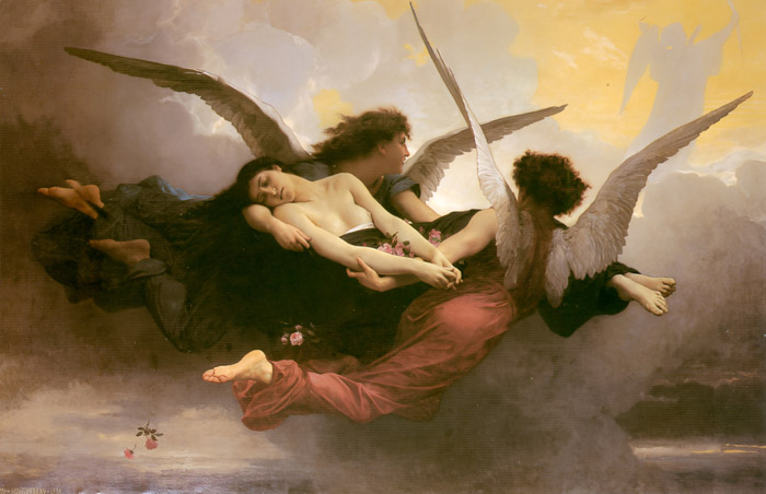 天に召される魂 [ウィリアム・アドルフ・ブグロー, 1878年, Bouguereauより] パブリックドメイン画像 