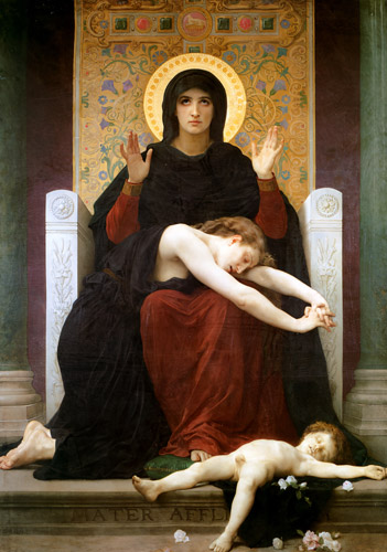 慰めの聖母 [ウィリアム・アドルフ・ブグロー, 1877年, Bouguereauより] パブリックドメイン画像 
