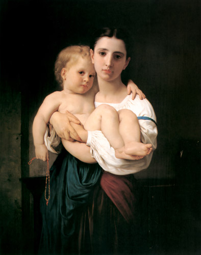 The Elder Sister [William Adolphe Bouguereau,  from Bouguereau]