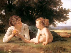 誘惑 [ウィリアム・アドルフ・ブグロー, 1880年, Bouguereauより]のサムネイル画像