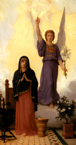 The Annunciation [William Adolphe Bouguereau, 1888, from Bouguereau]