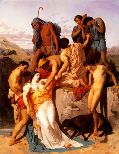 Zenobia found by shepherds on the banks of the Araxes [William Adolphe Bouguereau, 1850, from Bouguereau]