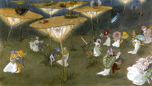 くさはらのこびと 挿絵15 (舞踏会） [エルンスト・クライドルフ, 花のメルヘンより]のサムネイル画像