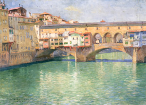 Italy Florence Ponte Vecchio Gallery [Hitoomi Tokunaga, 1911, from Marie Laurencin and her Era: Artists attracted to Paris] Thumbnail Images