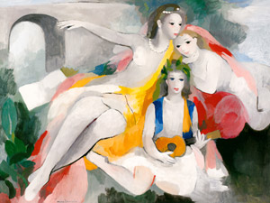 三人の若い女 [マリー・ローランサン, 1953年, マリー・ローランサンとその時代展より]のサムネイル画像