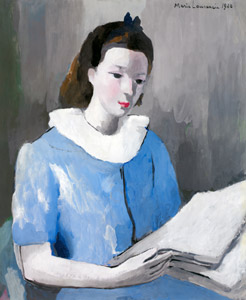 シュザンヌ・モロー（青い服） [マリー・ローランサン, 1940年, マリー・ローランサンとその時代展より]のサムネイル画像