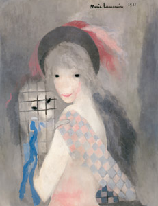 犬をつれた若い女 [マリー・ローランサン, 1921年, マリー・ローランサンとその時代展より]のサムネイル画像