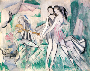 優雅な舞踏会（田舎での舞踊） [マリー・ローランサン, 1913年, マリー・ローランサンとその時代展より]のサムネイル画像