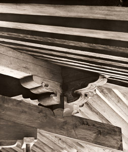 法隆寺 金堂（修理中） [渡辺義雄, アサヒカメラ 1953年12月号より]のサムネイル画像