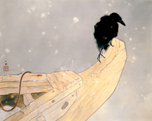 春雪 [竹内栖鳳, 1942年, 竹内栖鳳展 近代日本画の巨人より]のサムネイル画像