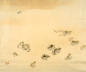 蛙と蜻蛉 [竹内栖鳳, 1934年, 竹内栖鳳展 近代日本画の巨人より]のサムネイル画像
