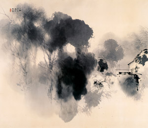 水村 [竹内栖鳳, 1934年, 竹内栖鳳展 近代日本画の巨人より]のサムネイル画像