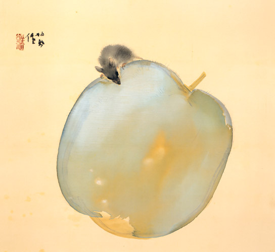 冬瓜 [竹内栖鳳, 1928年, 竹内栖鳳展 近代日本画の巨人より] パブリックドメイン画像 